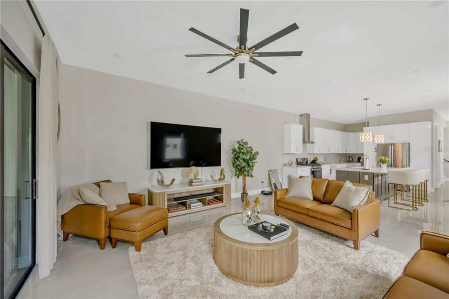 Furnished interior view inside a new home in , Tampa (Image 42).