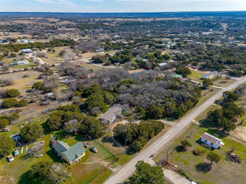 Birds eye view of property