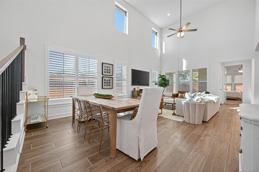 A beautiful view of the Open Dining and Family Room A beautiful view of the Open Dining and Family Room