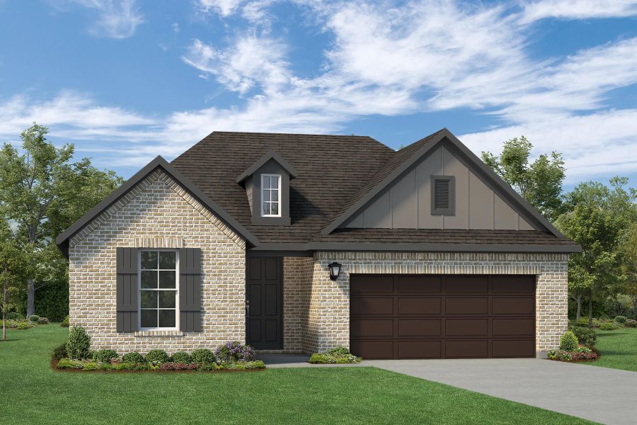 Representative exterior photo of a completed home built from the Glory by Rockwell Homes in Creekside, Royse City, TX (Image 31). Representative exterior photo of a completed home built from the Glory by Rockwell Homes in Creekside, Royse City, TX (Image 31).
