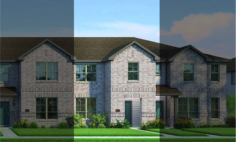 Houston with Elevation 6B Brick Exterior 2023 Townhomes