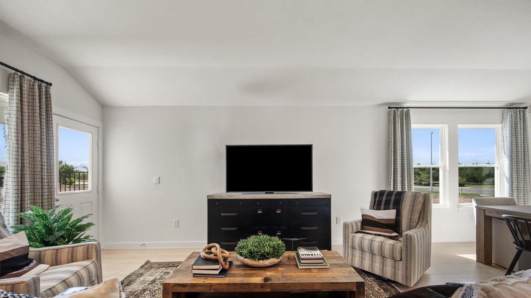 Furnished interior view inside a new home in Trails at Wildhorse, Austin (Image 26). Furnished interior view inside a new home in Trails at Wildhorse, Austin (Image 26).