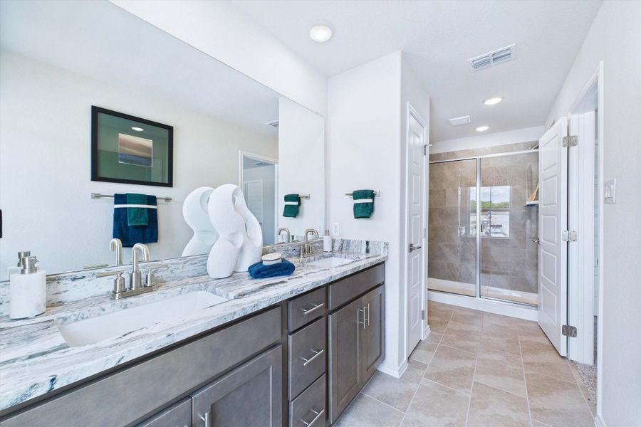 Representative furnished interior of a home built from the The Gillian C by Davidson Homes LLC in Cedar Heights, San Antonio (Image 25).