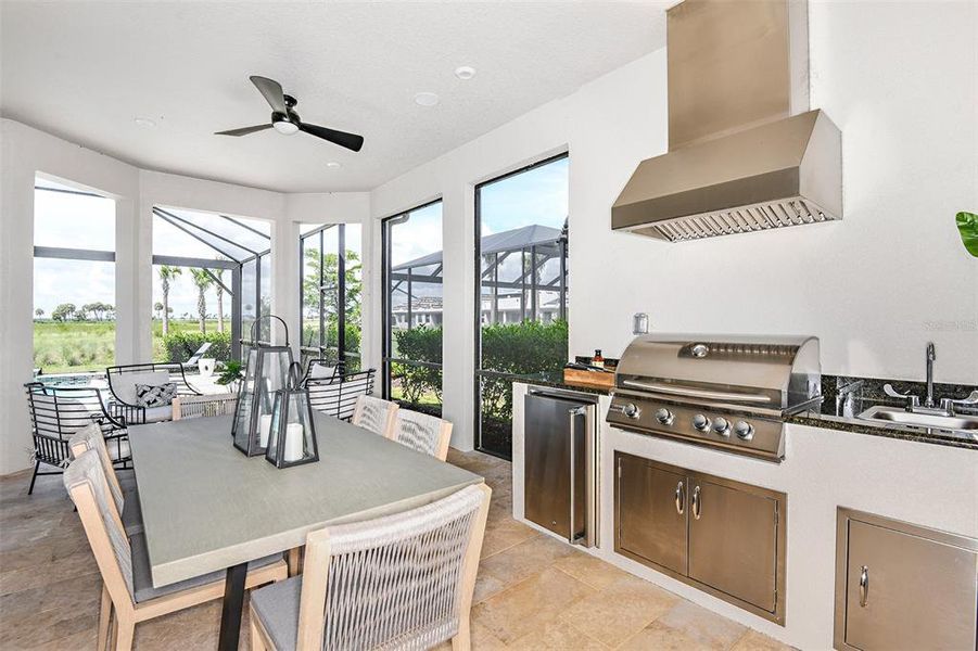 Furnished interior view inside a new home in Esplanade at Skye Ranch, Sarasota (Image 12).