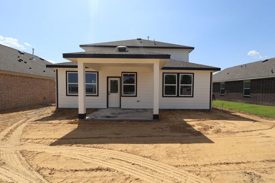 Backyard with covered patio - still under construction!