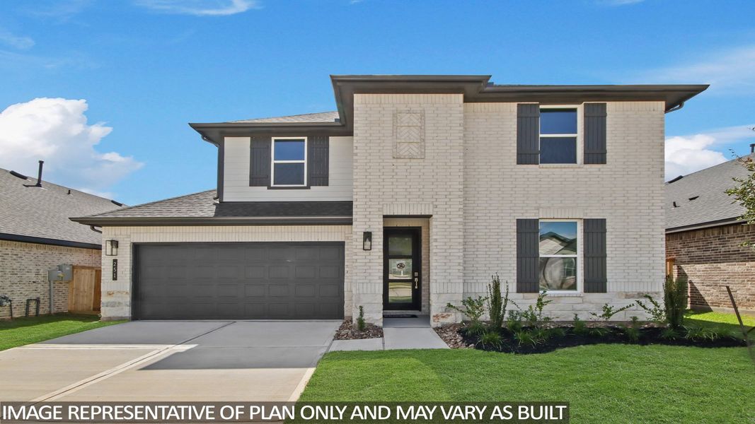 Representative exterior photo of a completed home built from the Sapphire by D.R. Horton in Mill Creek Estates, Magnolia, TX (Image 26). Representative exterior photo of a completed home built from the Sapphire by D.R. Horton in Mill Creek Estates, Magnolia, TX (Image 26).