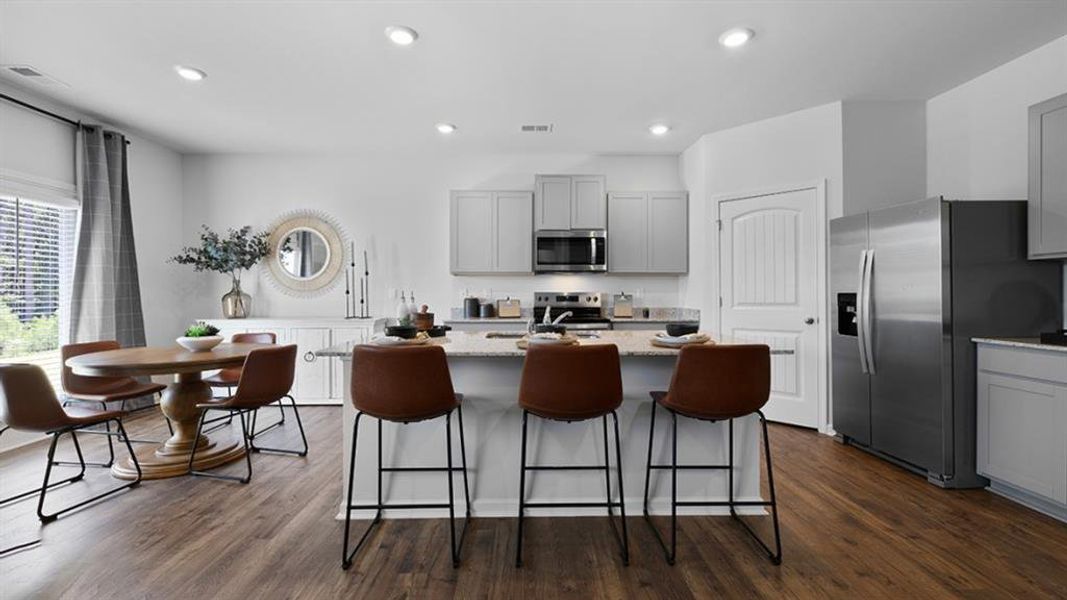 Furnished interior view inside a new home in Oaks at Cedar Grove, Fairburn (Image 45).