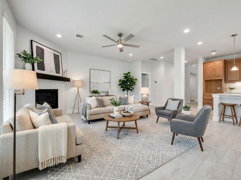 Virtually Staged - Living Room. Sample photo of completed home with similar floor plan. Actual colors and selections may vary. Virtually Staged - Living Room. Sample photo of completed home with similar floor plan. Actual colors and selections may vary.