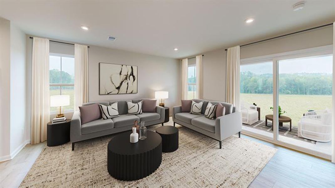 Furnished interior view inside a new home in Wren Woods 2-Story, Gray Court (Image 8).
