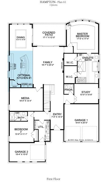 2D floor plan layout for the Hampton by Landon Homes in Fields - Brookside North, Frisco, TX (Image 22). 2D floor plan layout for the Hampton by Landon Homes in Fields - Brookside North, Frisco, TX (Image 22).