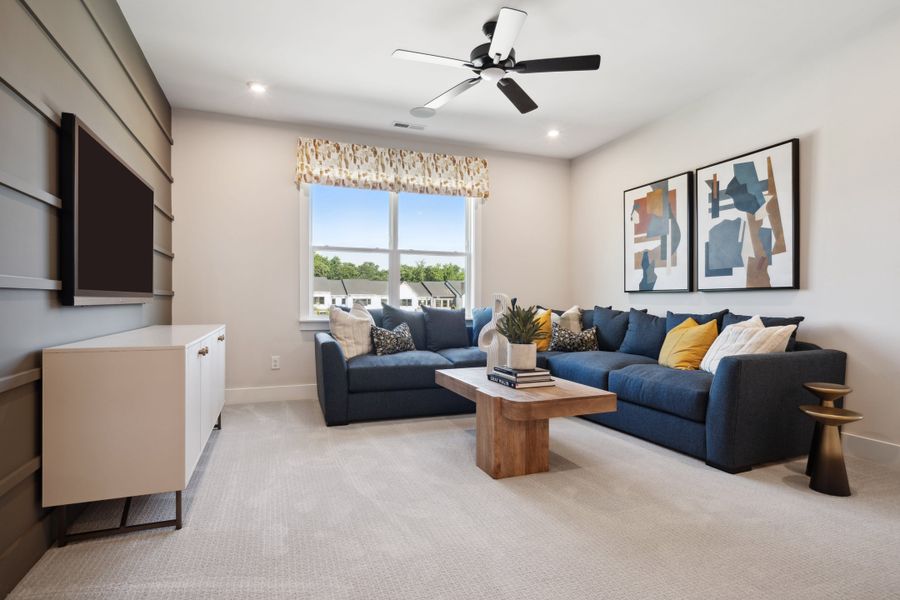 Representative furnished interior of a home built from the Torrence by Tri Pointe Homes in Seven Oaks, Belmont (Image 27).
