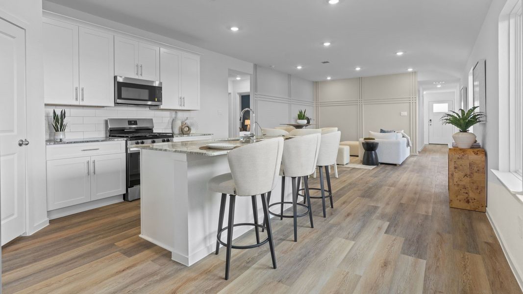 Furnished interior view inside a new home in Tamarron, Fulshear (Image 14).