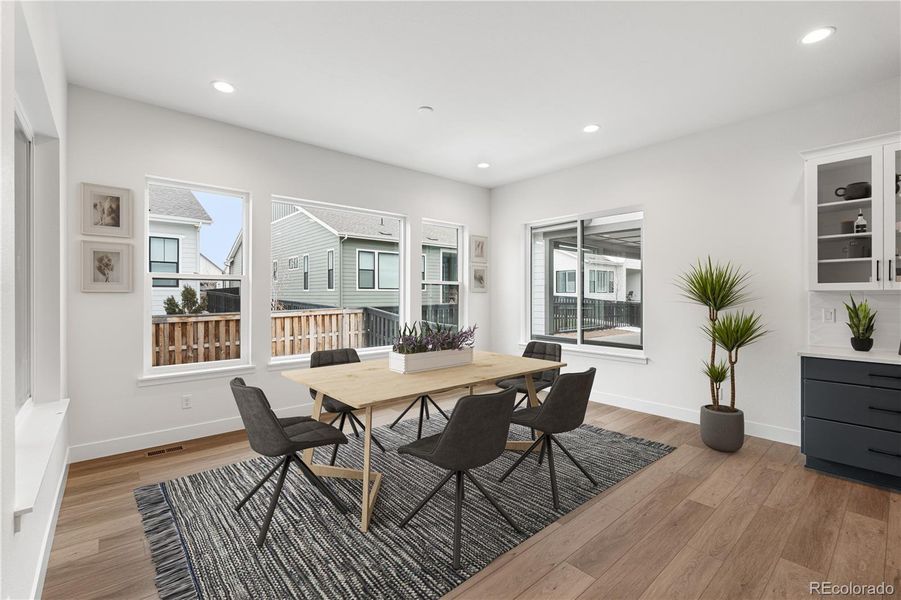 Furnished interior view inside a new home in Reflection at Solstice, Littleton (Image 10).