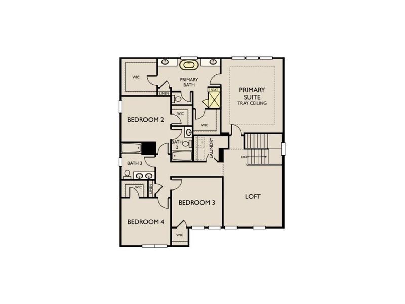 2D floor plan layout of this home in Willow Landing, Mount Juliet, TN (Image 6).