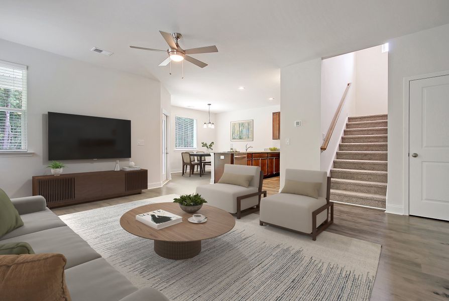 Buffett Living Area, Dining, Kitchen Buffett Living Area, Dining, Kitchen