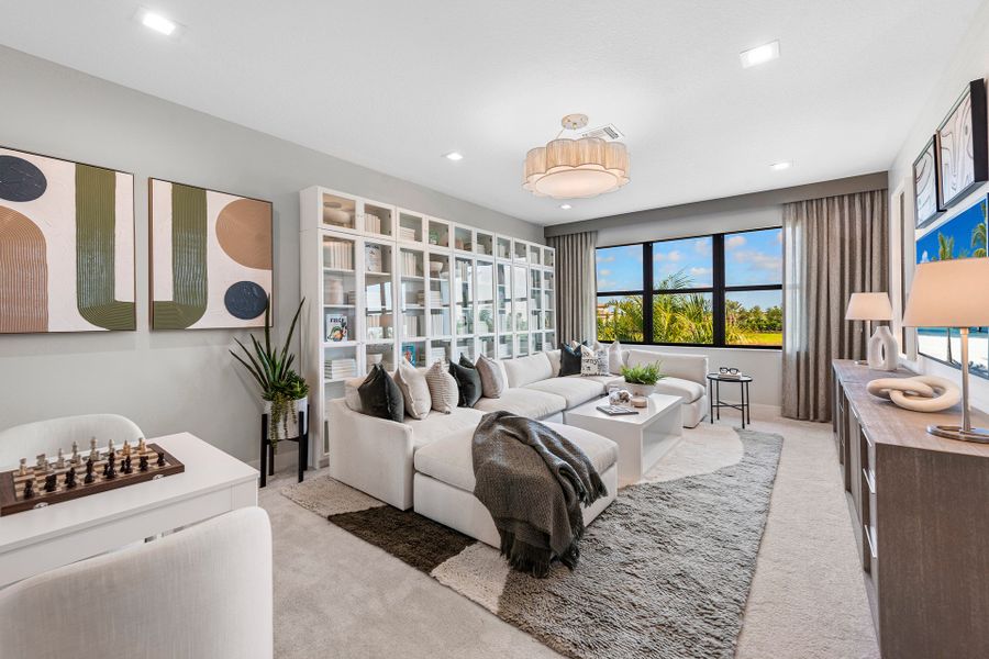 Representative furnished interior of a home built from the Lynx by GL Homes in Apex at Avenir, Palm Beach Gardens (Image 8).