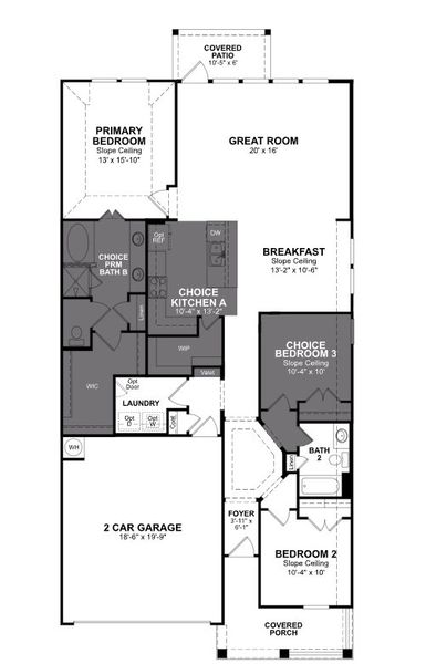 2D floor plan layout of this home in Meridiana, Manvel, TX (Image 4).