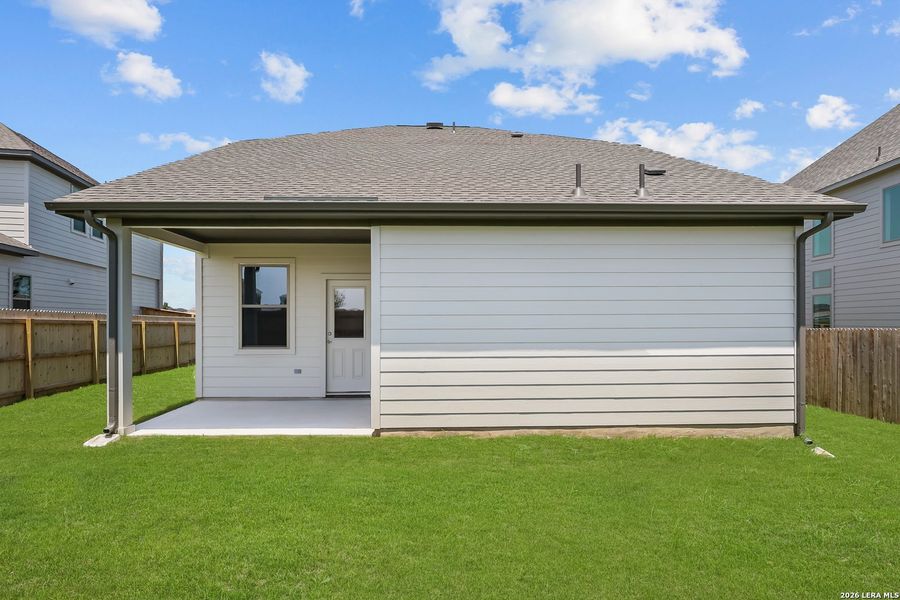 Exterior details and patio area of a home in The Parklands, Schertz (Image 4). Exterior details and patio area of a home in The Parklands, Schertz (Image 4).