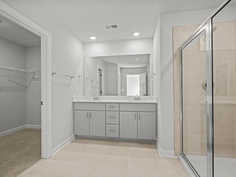 Furnished interior view inside a new home in Village at White Pine, Pendleton (Image 4).