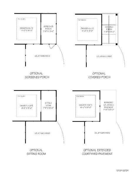 2D floor plan layout of this home in The Courtyards on Robinson Church, Harrisburg, NC (Image 19).