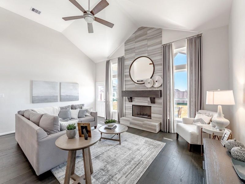 Furnished interior view inside a new home in Massey Oaks, Pearland (Image 6).