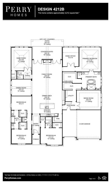 2D floor plan layout of this home in Fulshear Lakes 80', Fulshear, TX (Image 3).