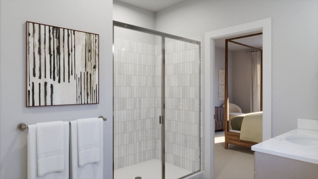 Representative furnished interior of a home built from the 4015 by Risewell Homes in Parkton Square, Kyle (Image 13).