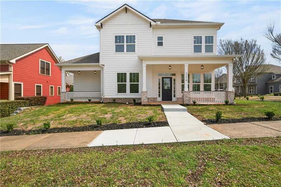 Front exterior of a new home in , Douglasville, GA, highlighting curb appeal (Image 22).