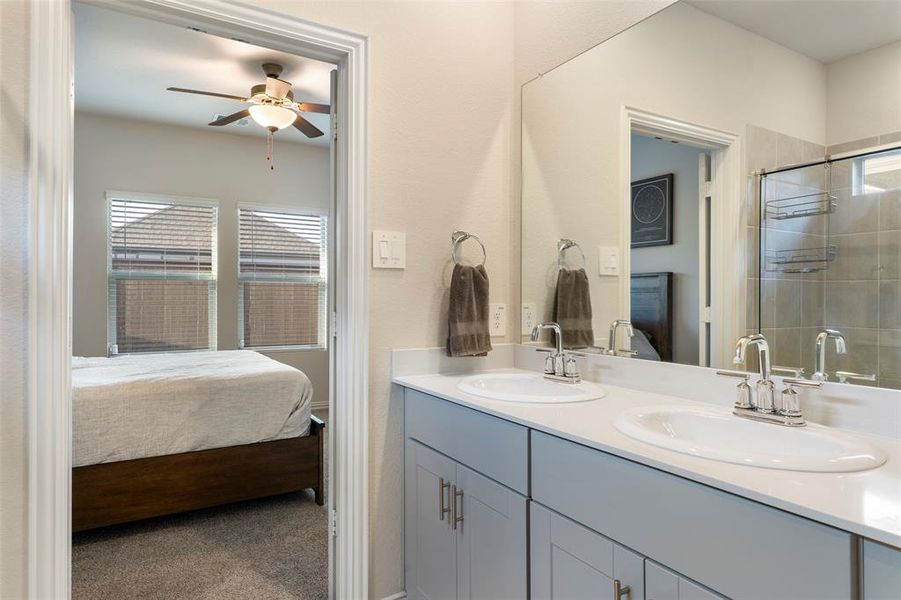 Furnished interior view inside a new home in Lakehaven - Spring Series, Farmersville (Image 9).