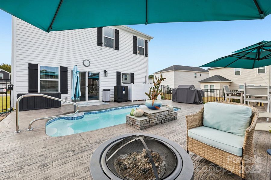 Exterior details and patio area of a home in Monterey Park, York (Image 19). Exterior details and patio area of a home in Monterey Park, York (Image 19).