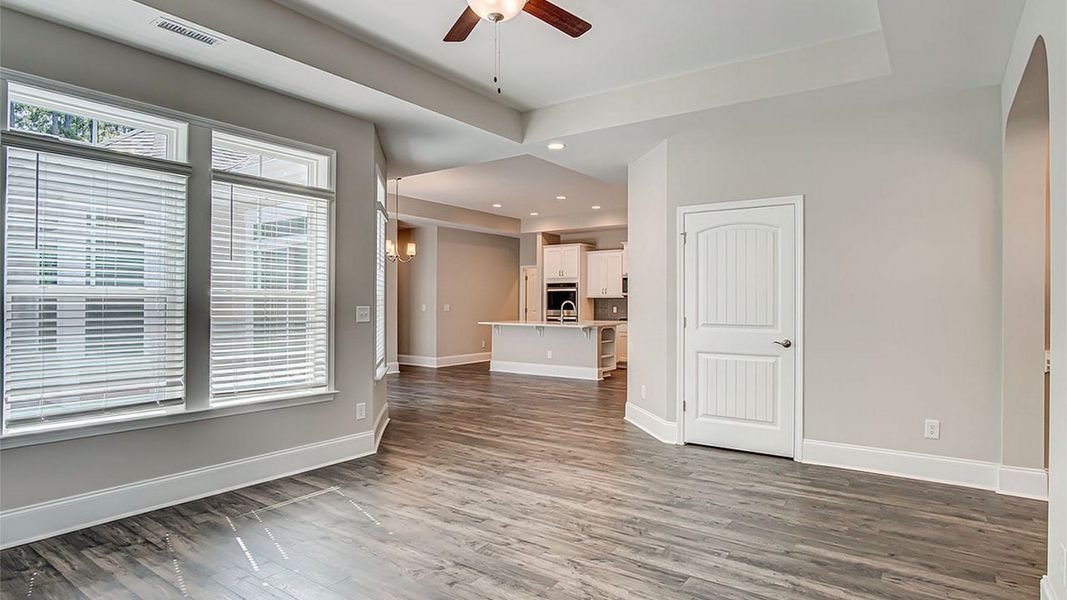 Representative unfurnished interior of a home built from the Palazzo Classic by Epcon Communities in The Cottages at 78 North, Sanford (Image 14). Representative unfurnished interior of a home built from the Palazzo Classic by Epcon Communities in The Cottages at 78 North, Sanford (Image 14).