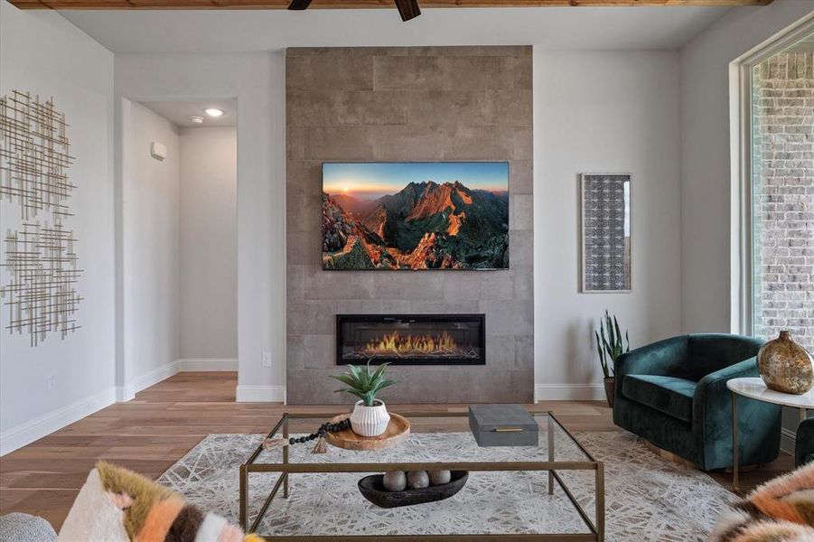 Furnished interior view inside a new home in University Park at Northpointe, Denton (Image 33).