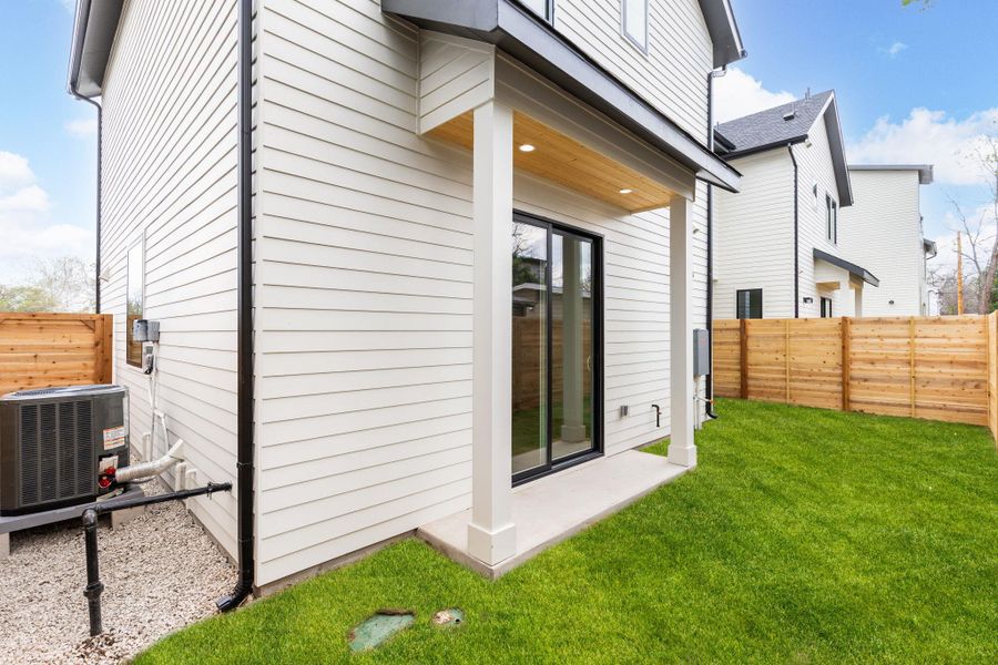 Exterior details and patio area of a home in , Austin (Image 33).