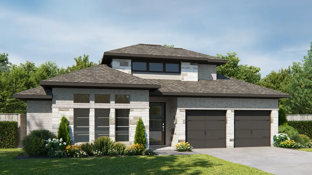 Front exterior of a new home in COLTON, Todd Mission, TX, highlighting curb appeal (Image 1). Front exterior of a new home in COLTON, Todd Mission, TX, highlighting curb appeal (Image 1).