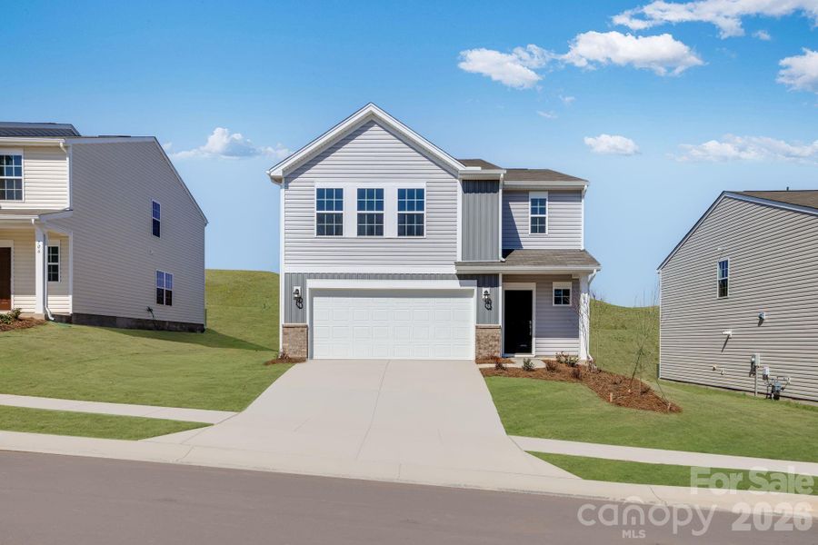 Front exterior of a new home in Cleveland Hill, Shelby, NC, highlighting curb appeal (Image 19).