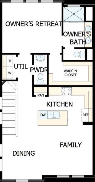 2D floor plan layout of this home in Easton Park - Nelson Village - Jewel Series, Austin, TX (Image 3). 2D floor plan layout of this home in Easton Park - Nelson Village - Jewel Series, Austin, TX (Image 3).