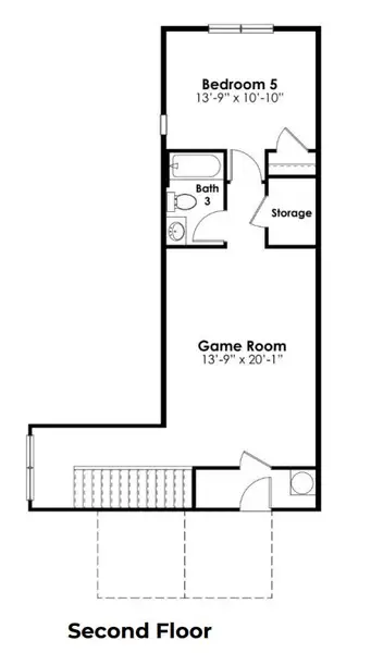 2D floor plan layout of this home in Livingston Woods, Irmo, SC (Image 6).
