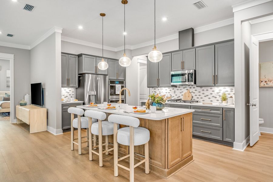Representative furnished interior of a home built from the Anfield by Fischer Homes in The Villas at Longleaf Park, a Watersound Origins® community, Inlet Beach (Image 7). Representative furnished interior of a home built from the Anfield by Fischer Homes in The Villas at Longleaf Park, a Watersound Origins® community, Inlet Beach (Image 7).