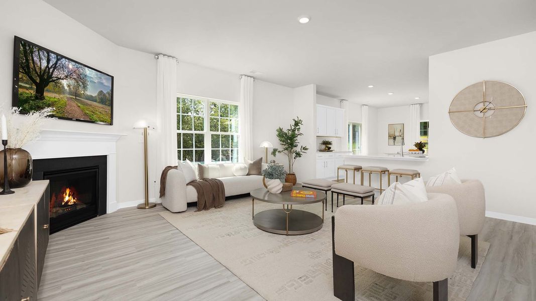 Furnished interior view inside a new home in Tap Root Farms, Fletcher (Image 10).