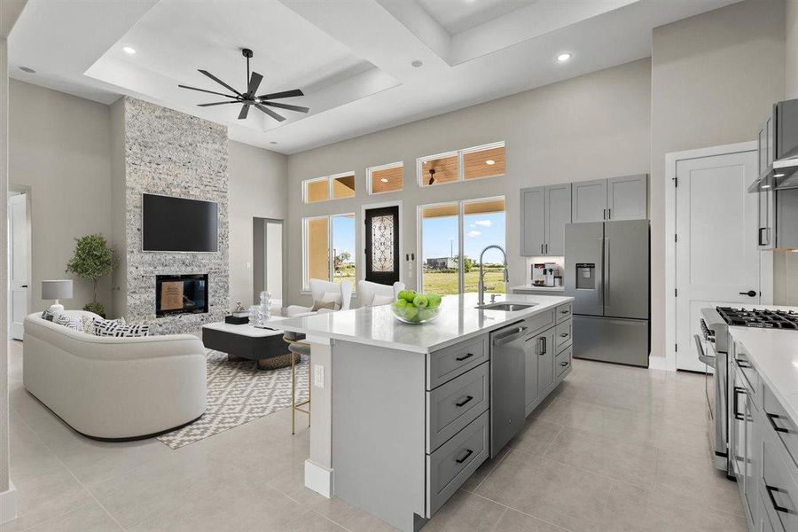 Furnished interior view inside a new home in , Bertram (Image 8).