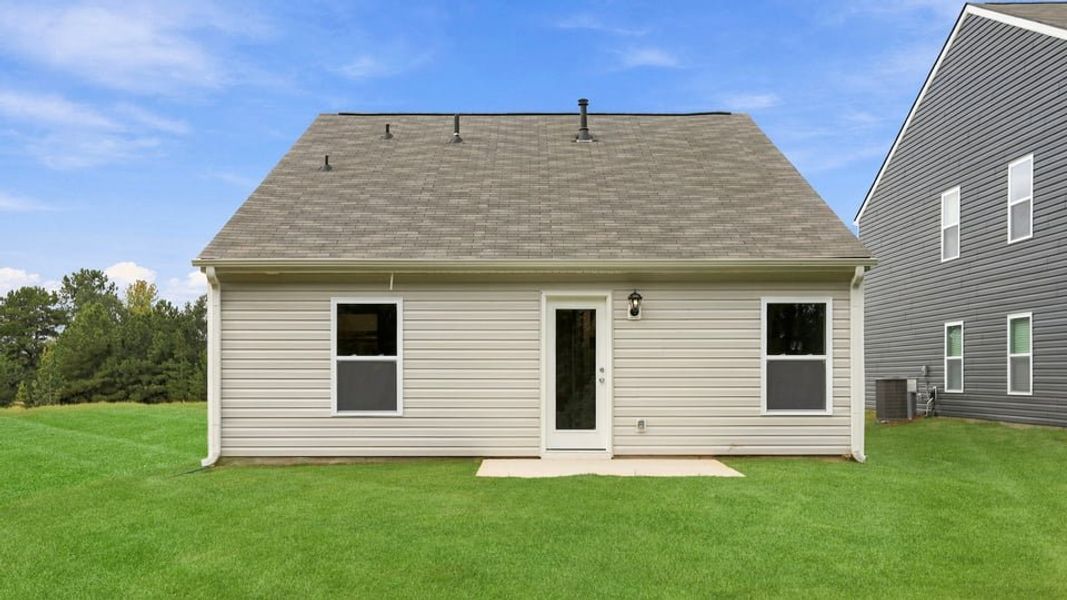 Exterior details and patio area of a home in Durbin Meadows, Fountain Inn (Image 18).