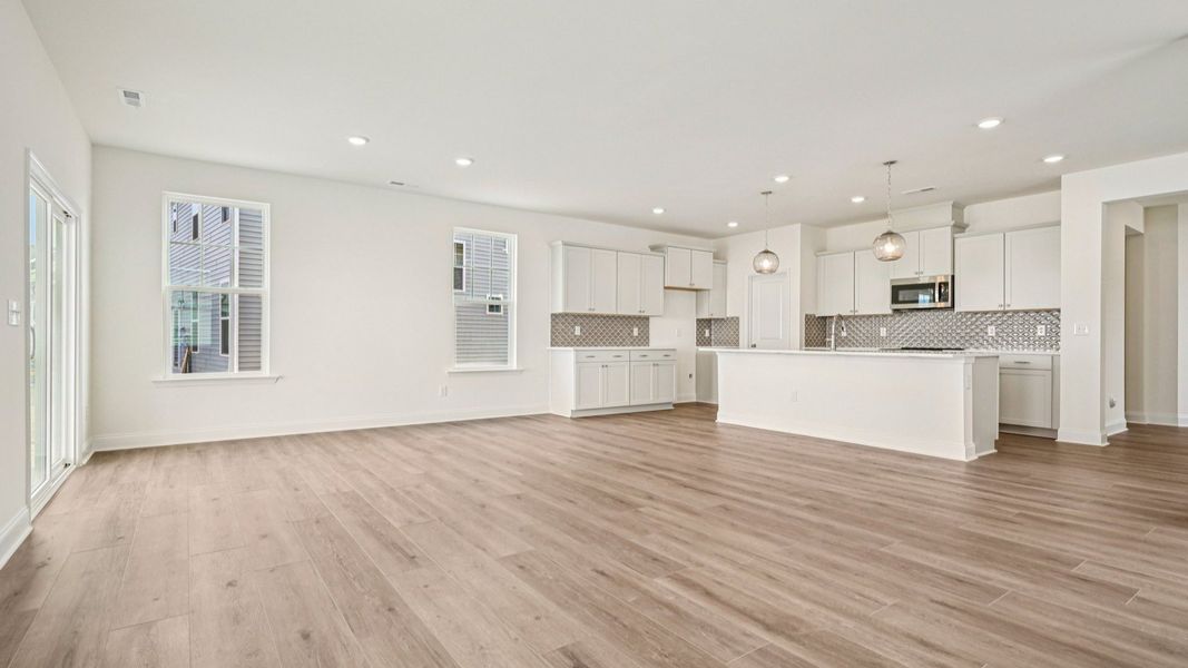 Representative furnished interior of a home built from the Juniper by DRB Homes in Sidney Creek Single Family, Zebulon (Image 7). Representative furnished interior of a home built from the Juniper by DRB Homes in Sidney Creek Single Family, Zebulon (Image 7).