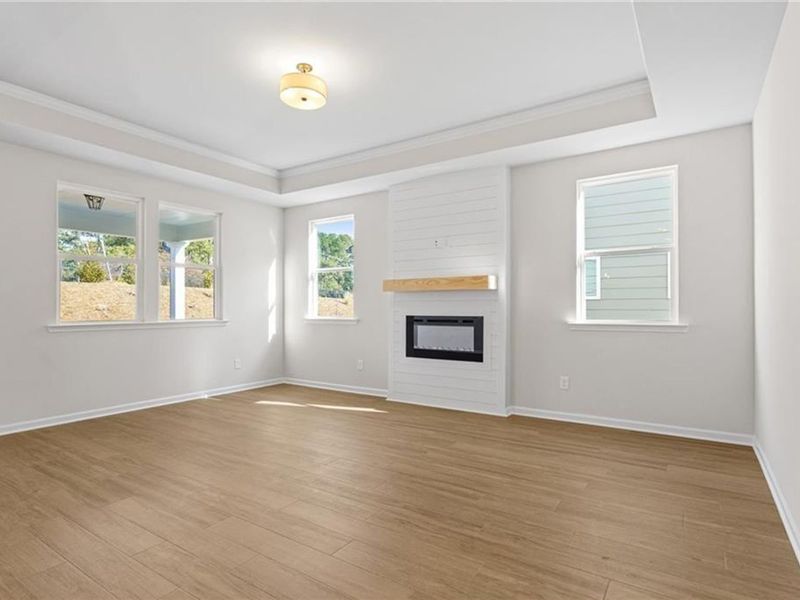 Spacious, unfurnished interior of a new home in Kelly Preserve, Loganville (Image 17). Spacious, unfurnished interior of a new home in Kelly Preserve, Loganville (Image 17).