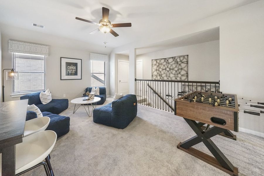 Furnished interior view inside a new home in Wood Leaf Reserve, Tomball (Image 38).