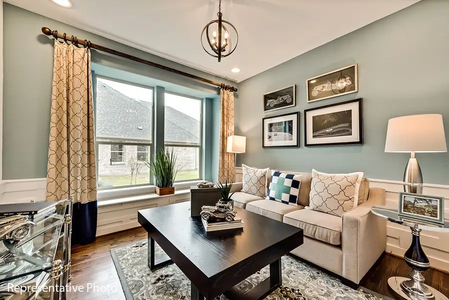 Representative furnished interior of a home built from the Alexandria II by Grand Homes in Grand Oaks, Celina (Image 13).