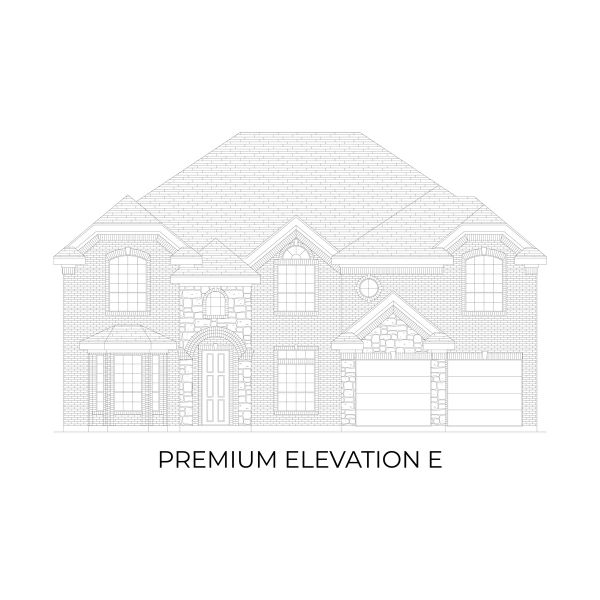 Representative rendering of the exterior for the Hillcrest 2F (w/Media) by First Texas Homes (Image 9).
