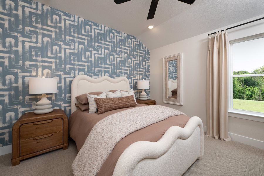 Representative furnished interior of a home built from the Magnolia by Tri Pointe Homes in Landmark, Denton (Image 13).