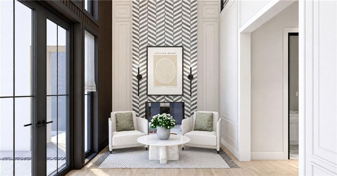 Furnished interior view inside a new home in , Atlanta (Image 8).