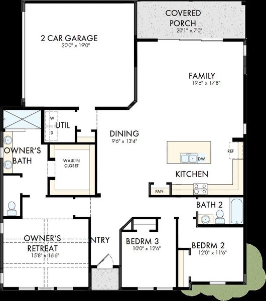 2D floor plan layout of this home in Nexton – Midtown – The Garden Collection, Summerville, SC (Image 2). 2D floor plan layout of this home in Nexton – Midtown – The Garden Collection, Summerville, SC (Image 2).