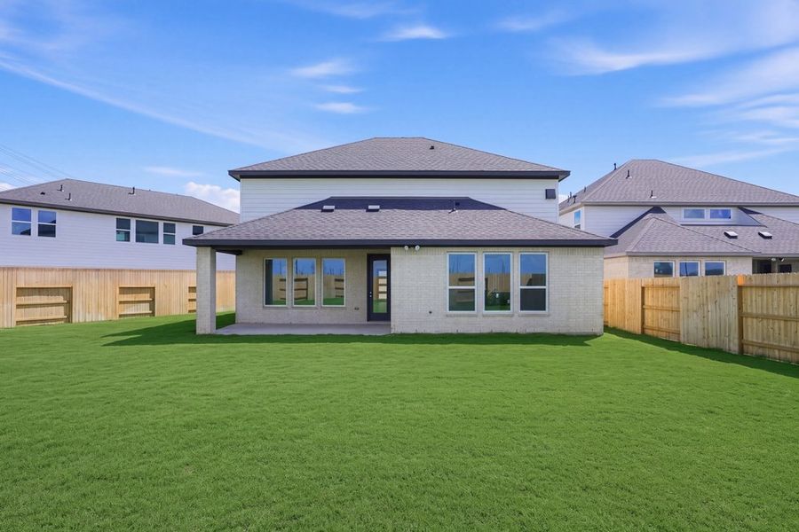 Exterior details and patio area of a home in Avalon at Cypress, Cypress (Image 16).